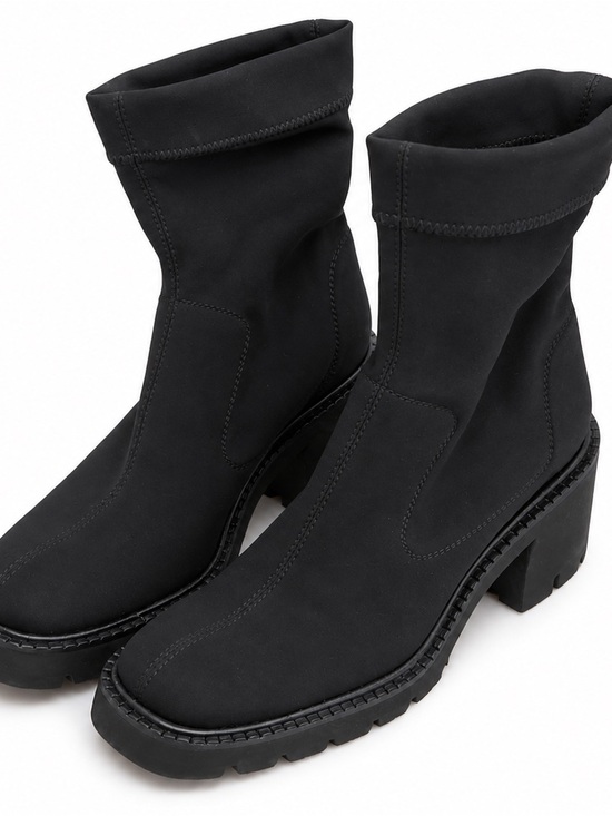 Pedro Garcia Shoes - Pedro Garcia Black Chunky Heel Sock Combat Zilia Platform Boots